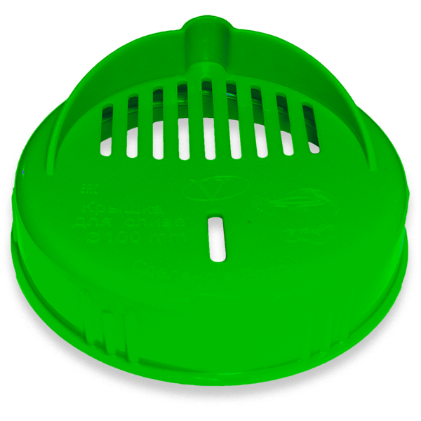 Крышка пэ (сливная, III-100 V) зелёная